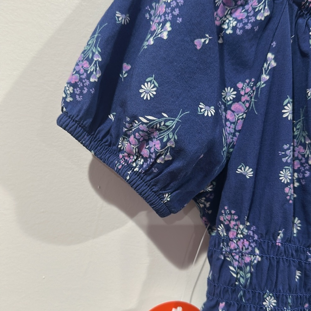 Floral Blue Kids Dress Size Small - Picture 5 of 10